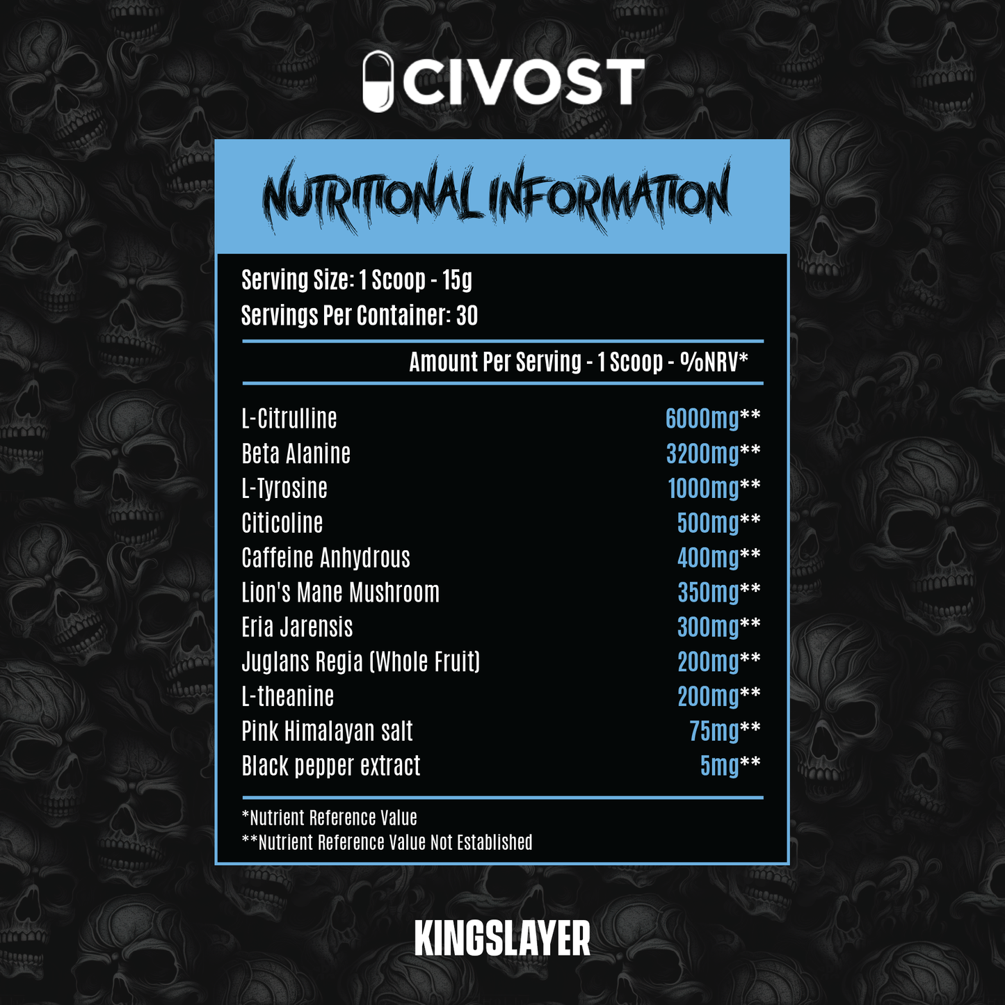Civost Kingslayer Pre Workout
